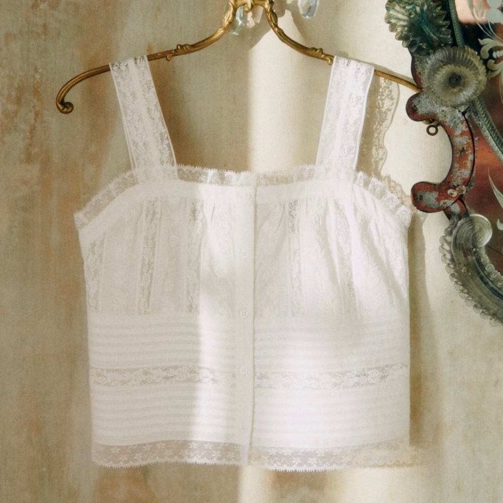 Sezane Shena Top Ecru - Size 14